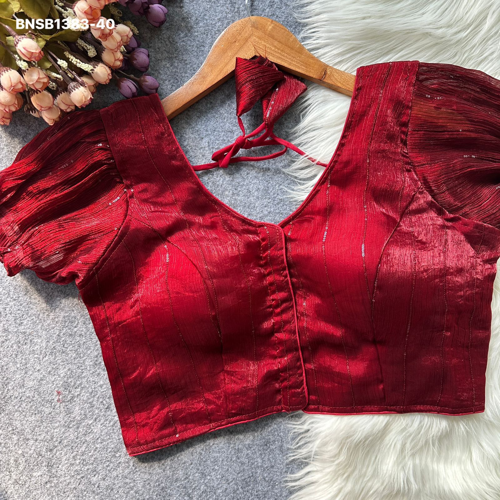 Two tone Zimi chu slub-Red